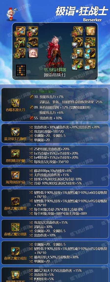 dnf手游狂战神器辅助装备如何选择？哪款装备最适合自己？