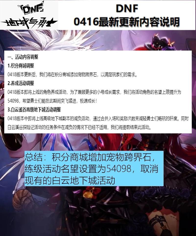 DNF维护结束时间和更新内容是什么？